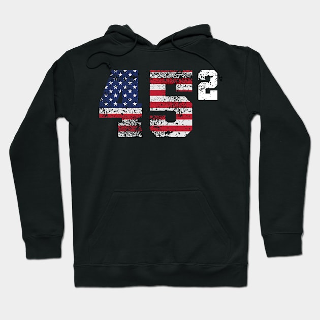 Trump 45 Squared Republican Hoodie by BrightGift